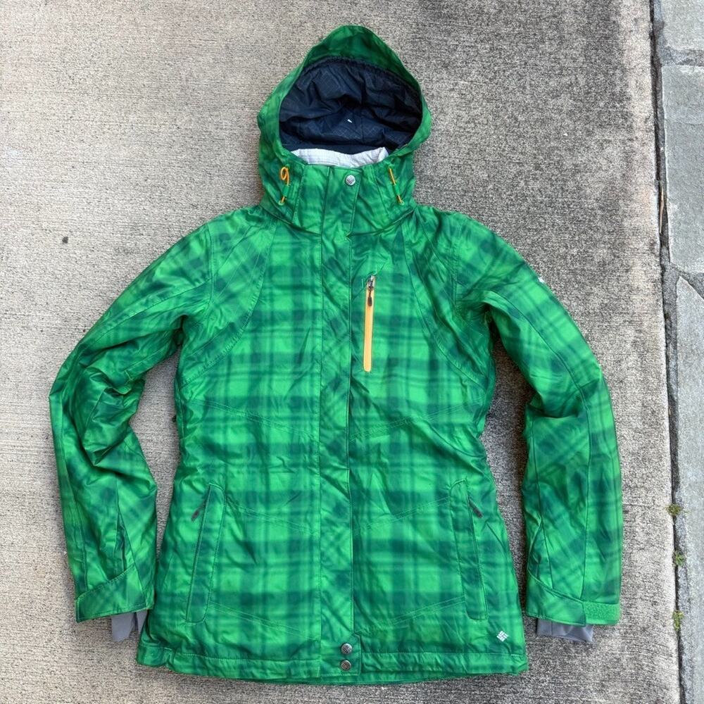 Columbia Whirlibird Interchange Jacket Womens Small Green Plaid 3 in 1 Winter